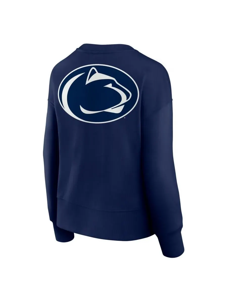 Fanatics Женская темно-синяя толстовка-пуловер из флиса Supersoft Flow с логотипом Penn State — изображение 3 из 3