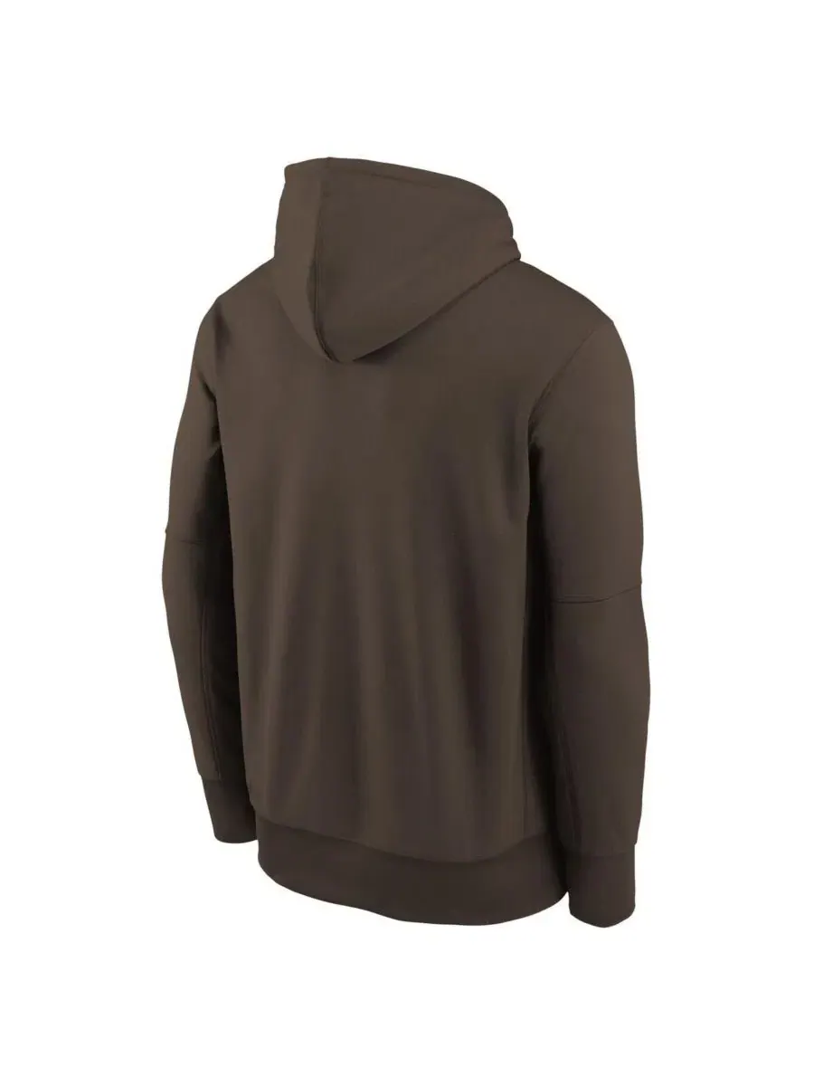 Толстовка Big Boys and Girls Brown San Diego Padres Authentic Collection Therma-FIT Nike — изображение 3 из 3, коричневый