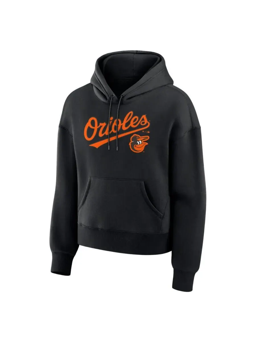 Женская черная флисовая толстовка Baltimore Orioles Lockup Legacy Fanatics — изображение 2 из 3, черный