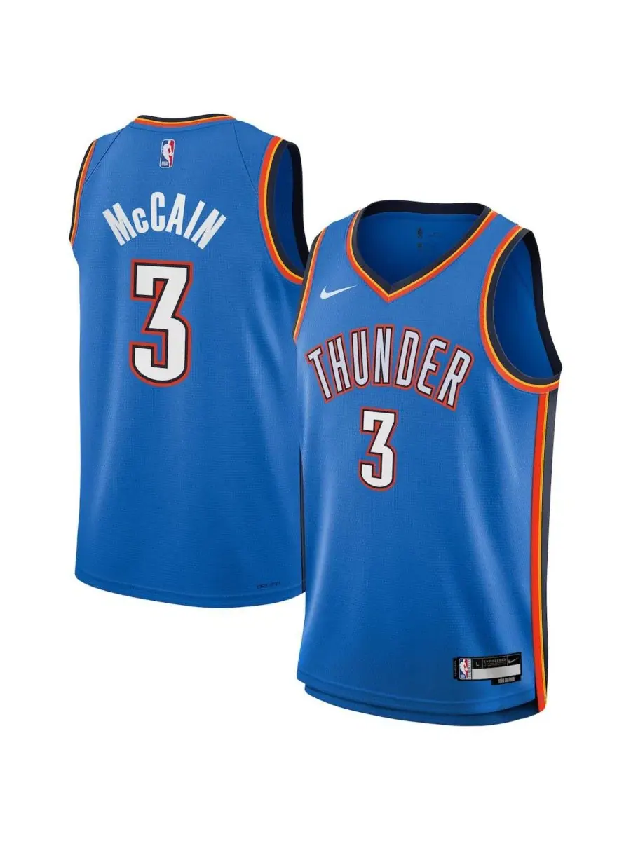 Баскетбольный джерси Swingman Jared McCain Oklahoma City Thunder Icon Edition Nike
