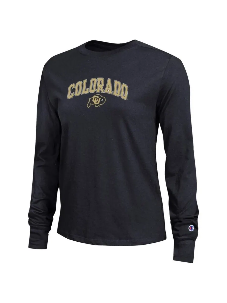 Лонгслив с принтом Colorado Buffaloes Champion — изображение 3 из 3, черный