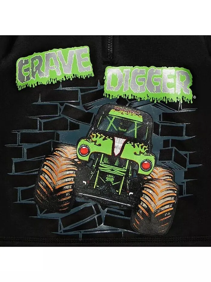 Толстовка с капюшоном на молнии Grave Digger для малышей и малышей Monster Jam — изображение 5 из 7