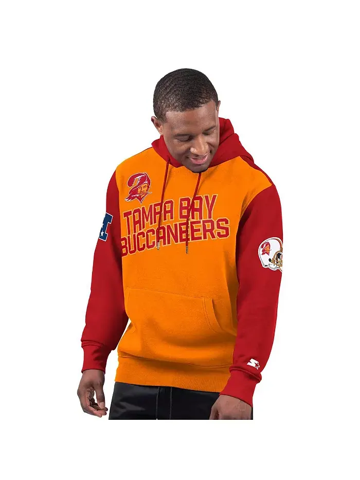 Мужская оранжевая толстовка с капюшоном Tampa Bay Buccaneers Extreme Vintage Logo Pullover Hoodie — изображение 1 из 2