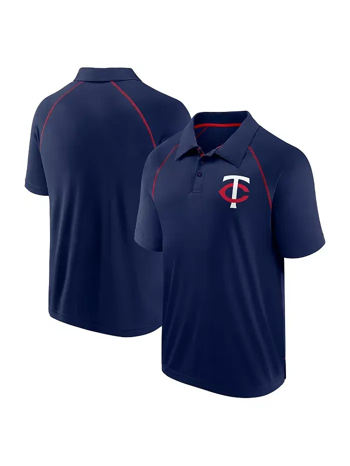 Мужская поло реглан Minnesota Twins Strong Alone в темно-синем цвете Fanatics — изображение 1 из 3