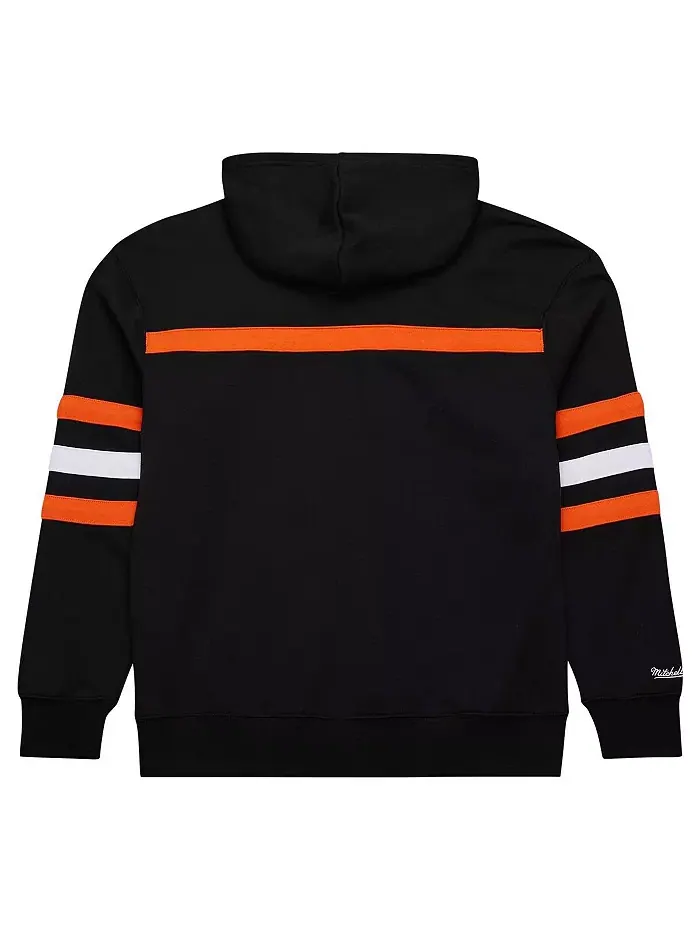 Мужская черная толстовка с капюшоном Cincinnati Bengals Vintage Logo Head Coach из флиса Mitchell & — изображение 3 из 5