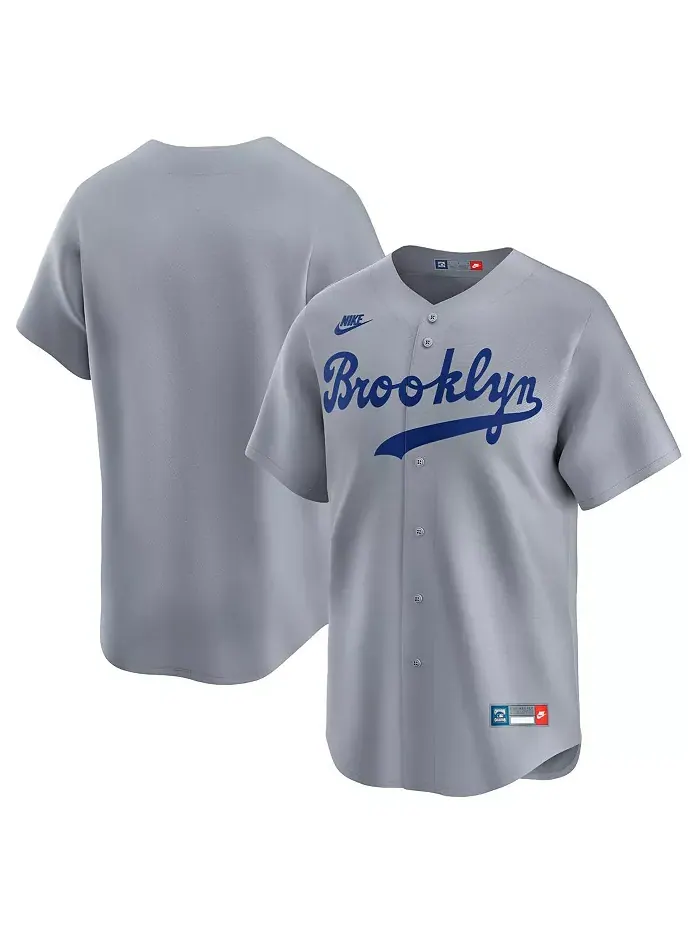 Мужская серая майка Brooklyn Dodgers Cooperstown Collection Limited Nike — изображение 1 из 3