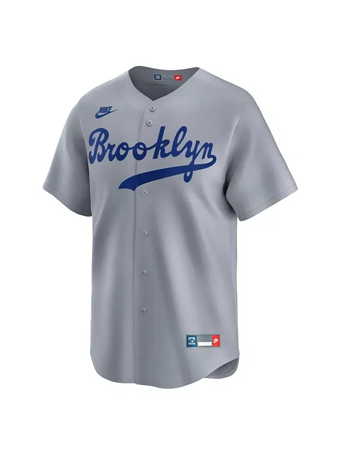 Мужская серая майка Brooklyn Dodgers Cooperstown Collection Limited Nike — изображение 2 из 3