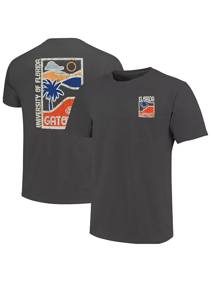 Мужская футболка Comfort Colors с минималистичным принтом Florida Gators в цвете Graphite, эффект — изображение 1 из 3