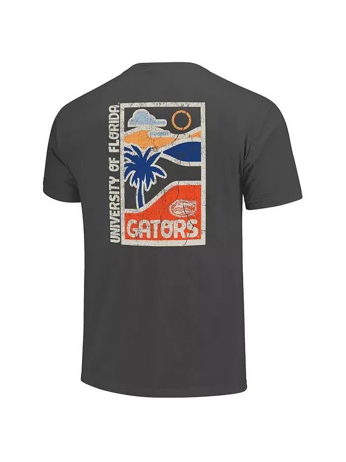 Мужская футболка Comfort Colors с минималистичным принтом Florida Gators в цвете Graphite, эффект — изображение 2 из 3