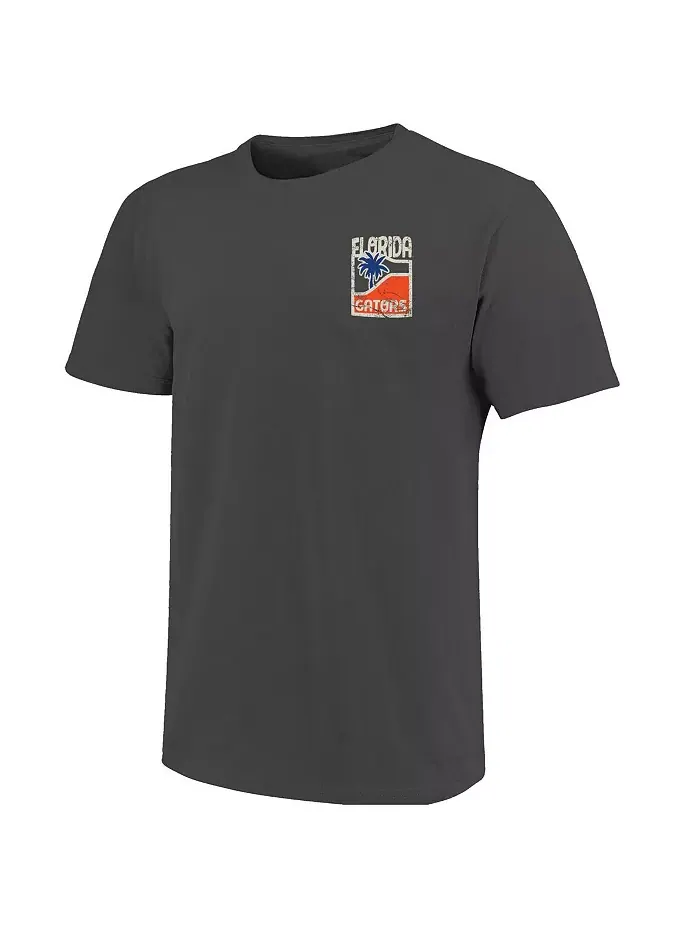 Мужская футболка Comfort Colors с минималистичным принтом Florida Gators в цвете Graphite, эффект — изображение 3 из 3
