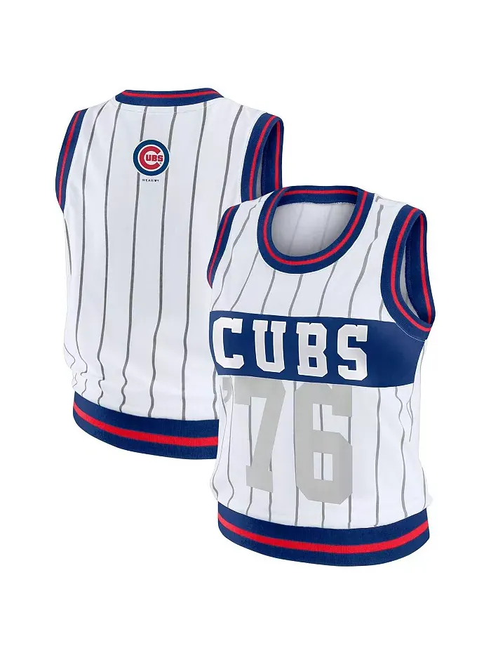 Женская белая спортивная майка Chicago Cubs WEAR by Erin Andrews — изображение 1 из 3