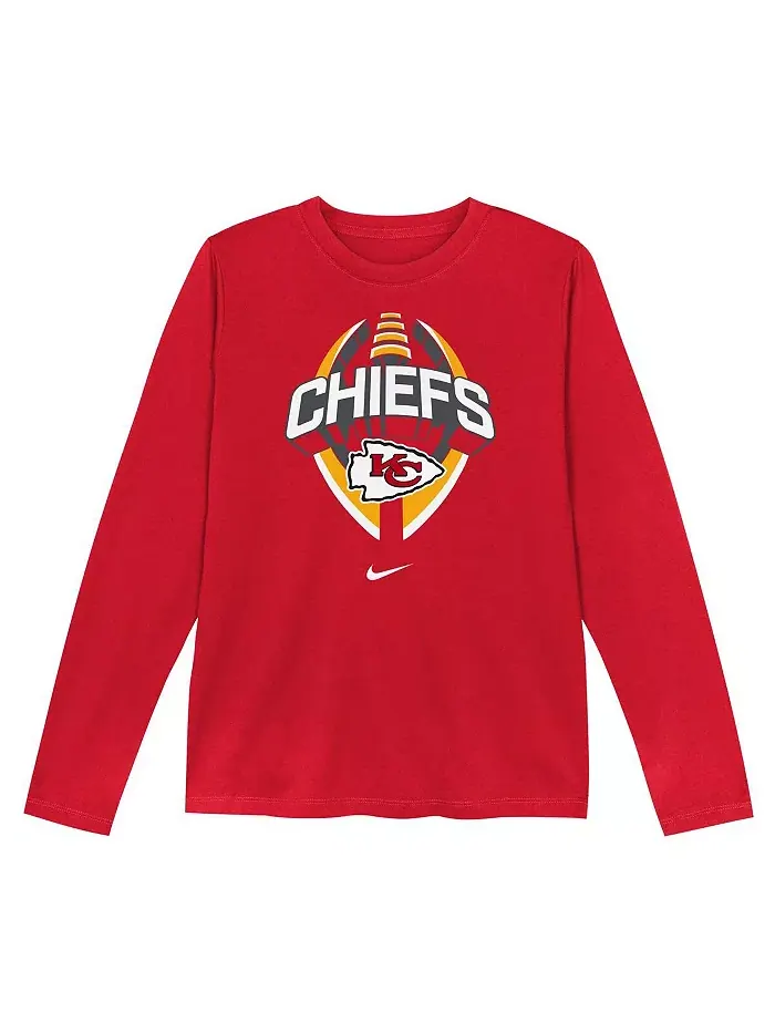 Дошкольная красная футболка Kansas City Chiefs Primetime Legend Icon с длинными рукавами Nike — изображение 2 из 3