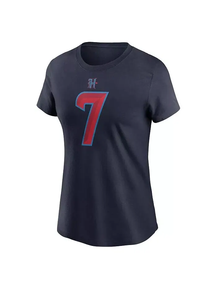Женская футболка CJ Stroud Navy Houston Texans с именем и номером игрока Nike — изображение 3 из 3