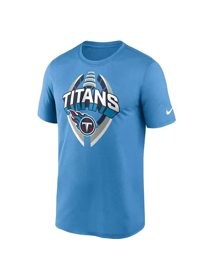 Мужская футболка Tennessee Titans Legend Icon Performance светло-голубого цвета Nike — изображение 2 из 3