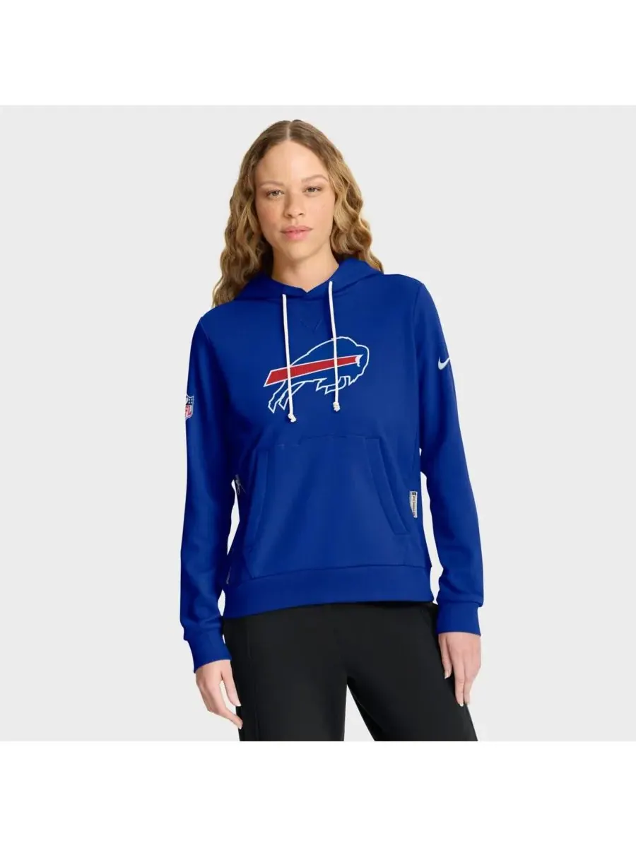 Женская толстовка Royal Buffalo Bills Sideline Standard Issue Initial Home Dri-FIT Nike