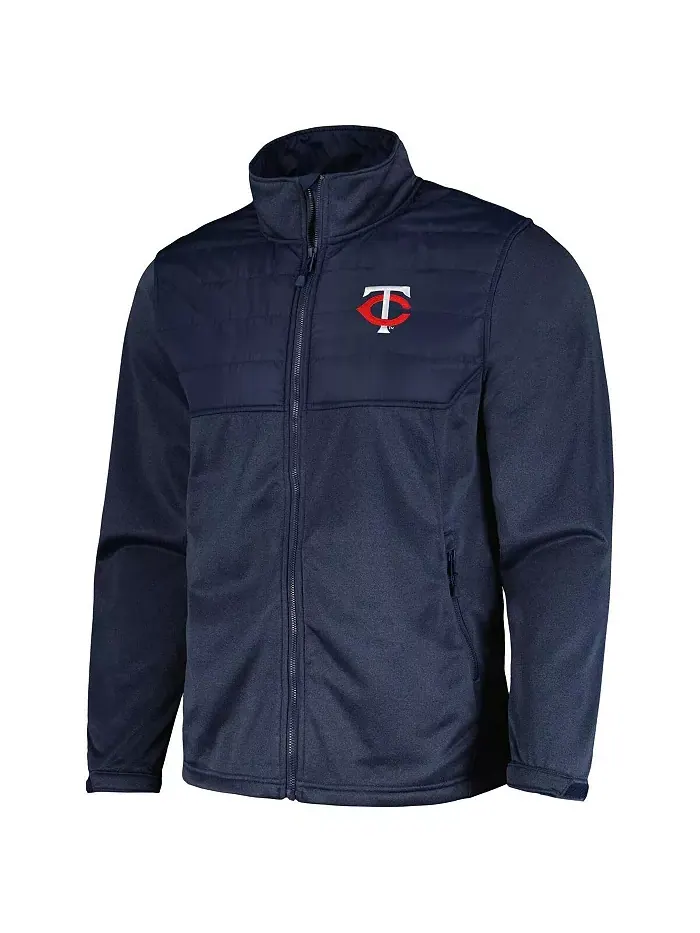 Мужская худи с молнией Minnesota Twins Explorer в цвете heather navy Dunbrooke — изображение 2 из 4