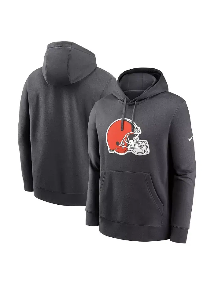 Мужская толстовка с капюшоном Cleveland Browns Club Logo цвета антрацит Nike — изображение 1 из 3