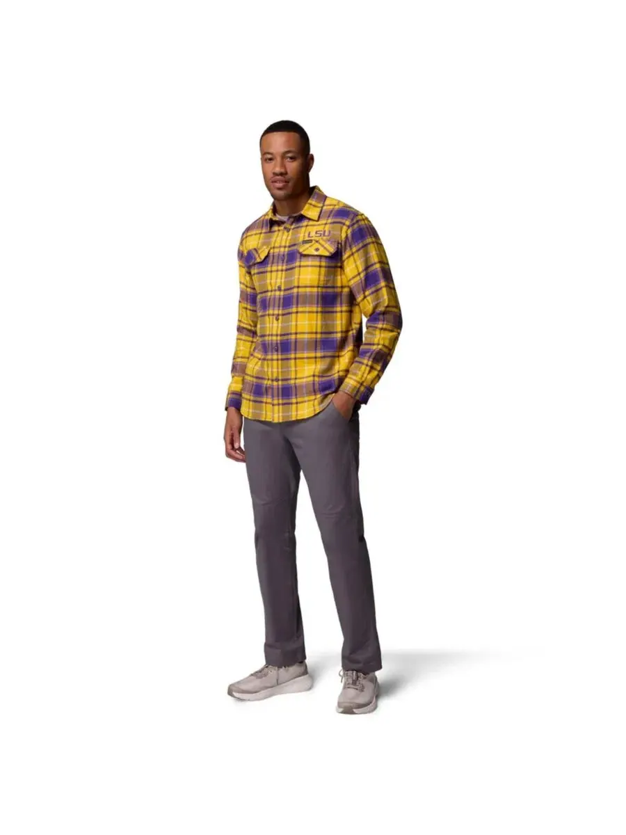 Фланелевая рубашка с длинным рукавом и принтом LSU Tigers Flare Gun Omni-Wick Columbia — изображение 5 из 5, фиолетовый