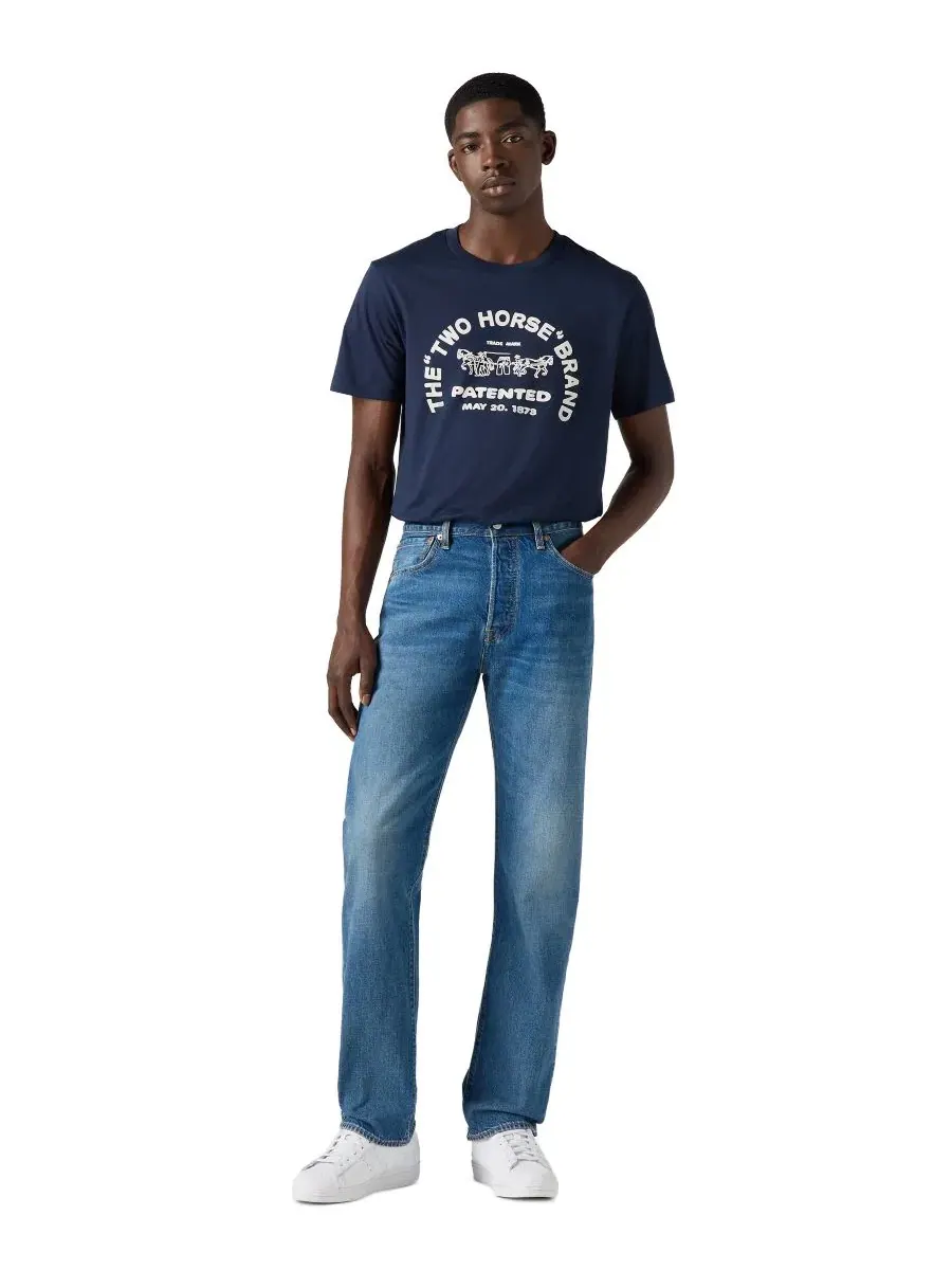 Мужские джинсы прямого кроя 501 Regular-Fit Lightweight Button Fly Jeans Levi's, Cascade Lightweight — изображение 2 из 4