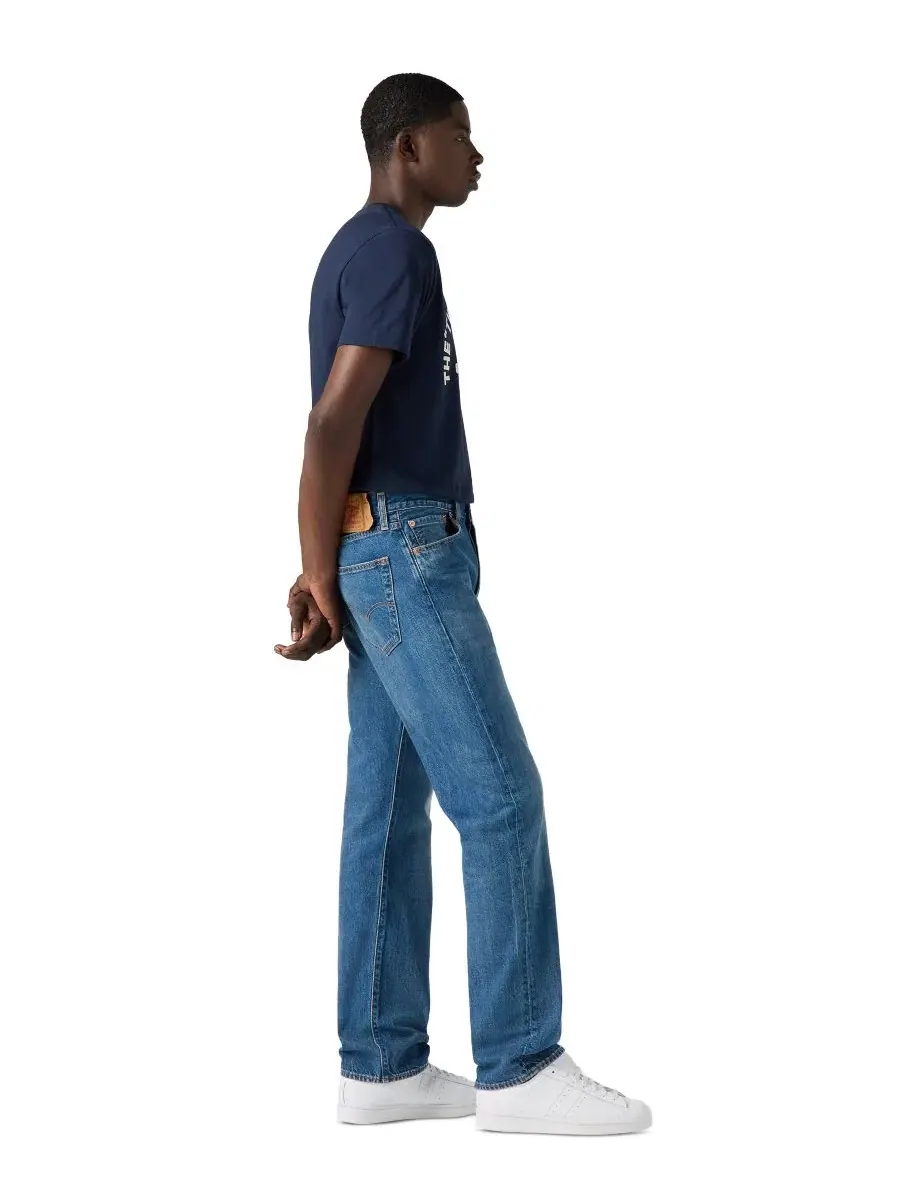 Мужские джинсы прямого кроя 501 Regular-Fit Lightweight Button Fly Jeans Levi's, Cascade Lightweight — изображение 3 из 4