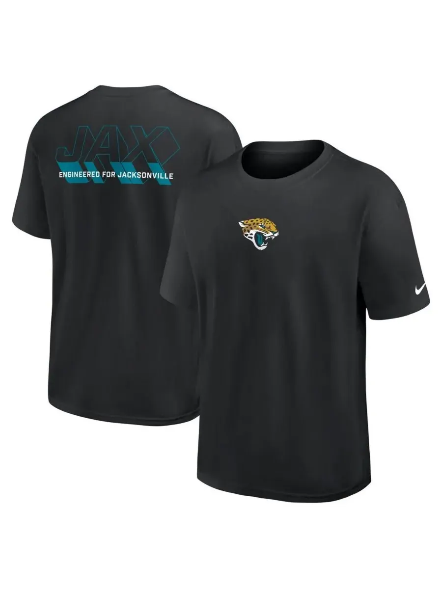 Nike Мужская черная футболка Max90 с надписью "Jacksonville Jaguars Dominate the Game"