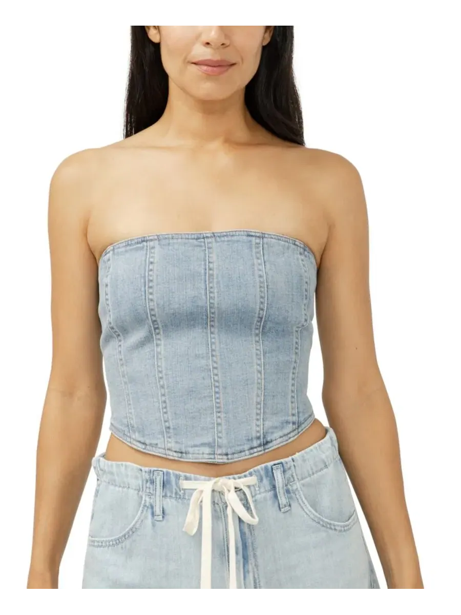Женский корсетный топ из денима, без бретелей Silver Jeans Co., Mazatlan — изображение 1 из 3