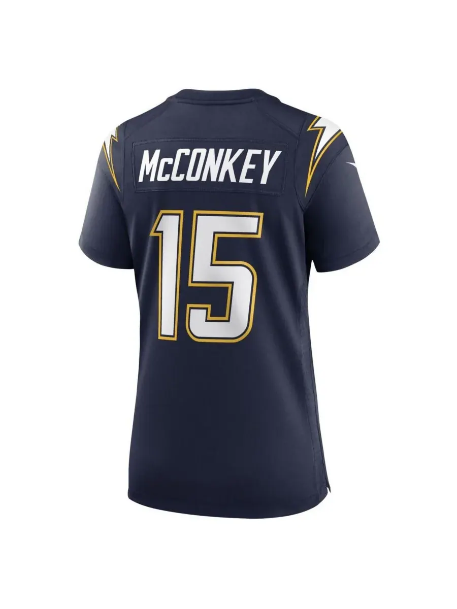 Nike Женская футболка Ladd McConkey Navy Los Angeles Chargers Alternate Super Chargers Game Jersey — изображение 3 из 3