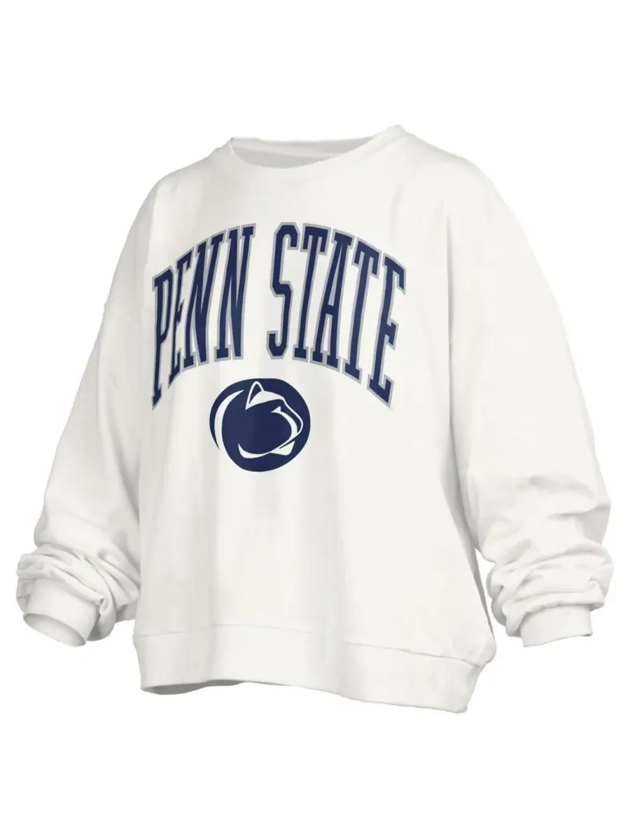 Pressbox Женская белая толстовка-пуловер Penn State Nittany Lions Janise Arch Over Logo Waist — изображение 2 из 3, белый
