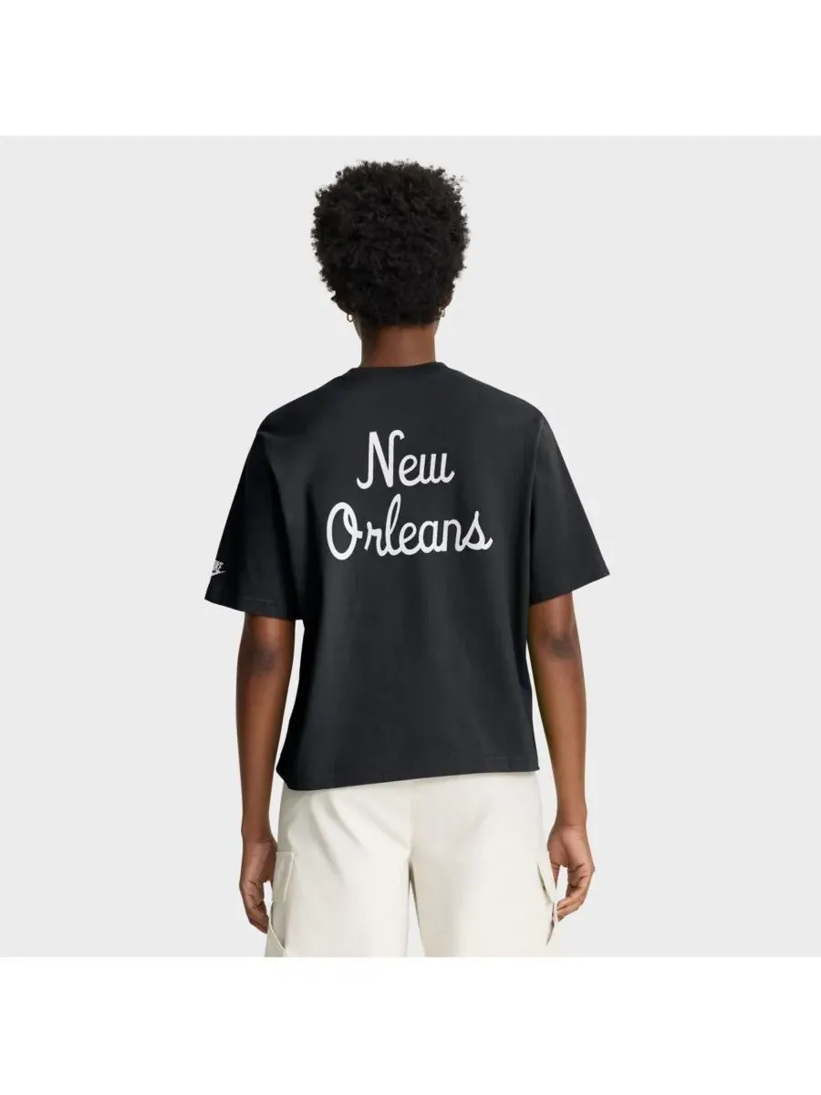 Nike Женская черная футболка New Orleans Saints Rewind Pocket Boxy — изображение 2 из 5, черный