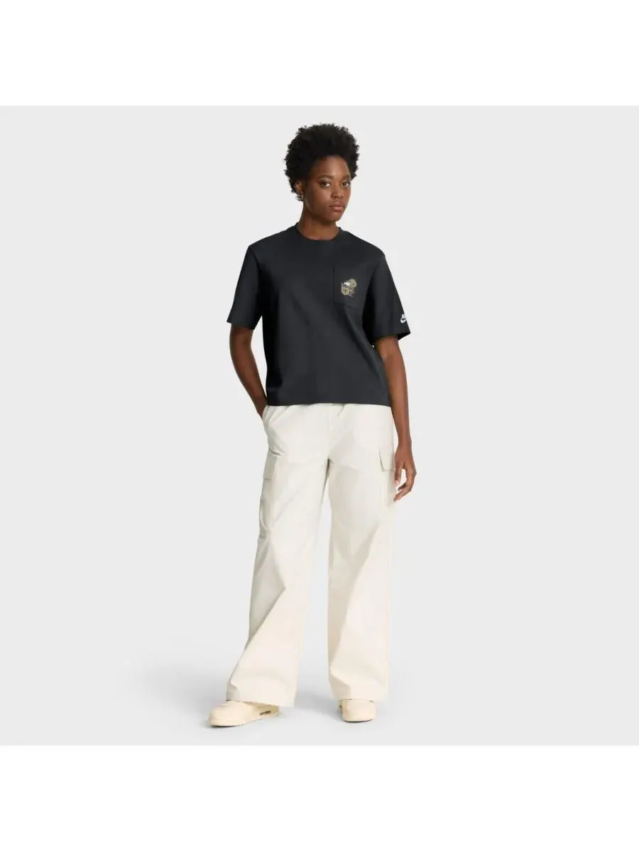 Nike Женская черная футболка New Orleans Saints Rewind Pocket Boxy — изображение 3 из 5, черный