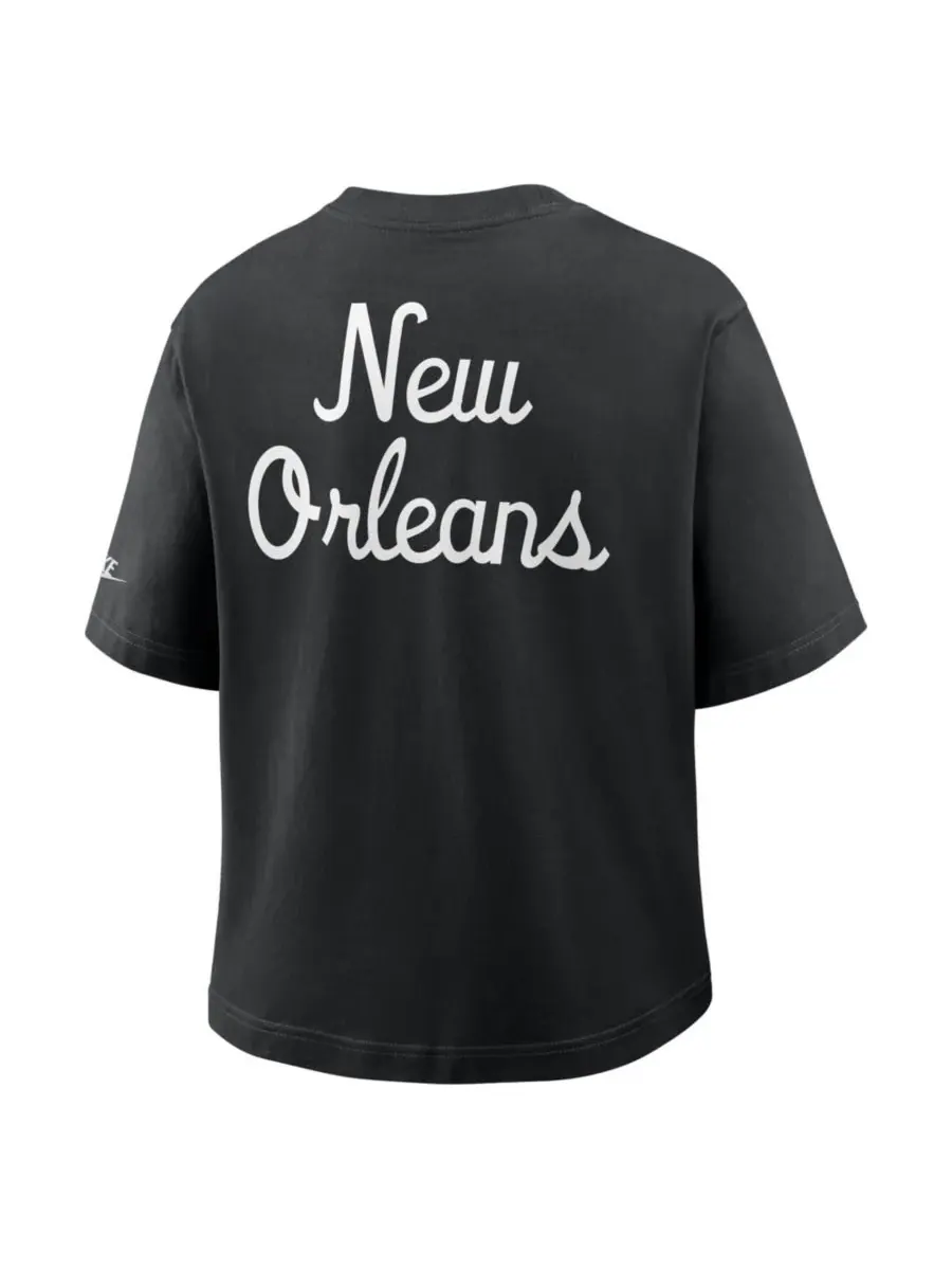 Nike Женская черная футболка New Orleans Saints Rewind Pocket Boxy — изображение 5 из 5, черный