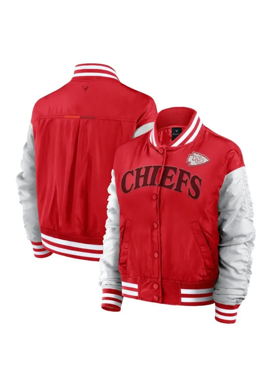 Fanatics Женская красная куртка Kansas City Chiefs Elements Wave с застежкой на кнопках — изображение 1 из 3, красный