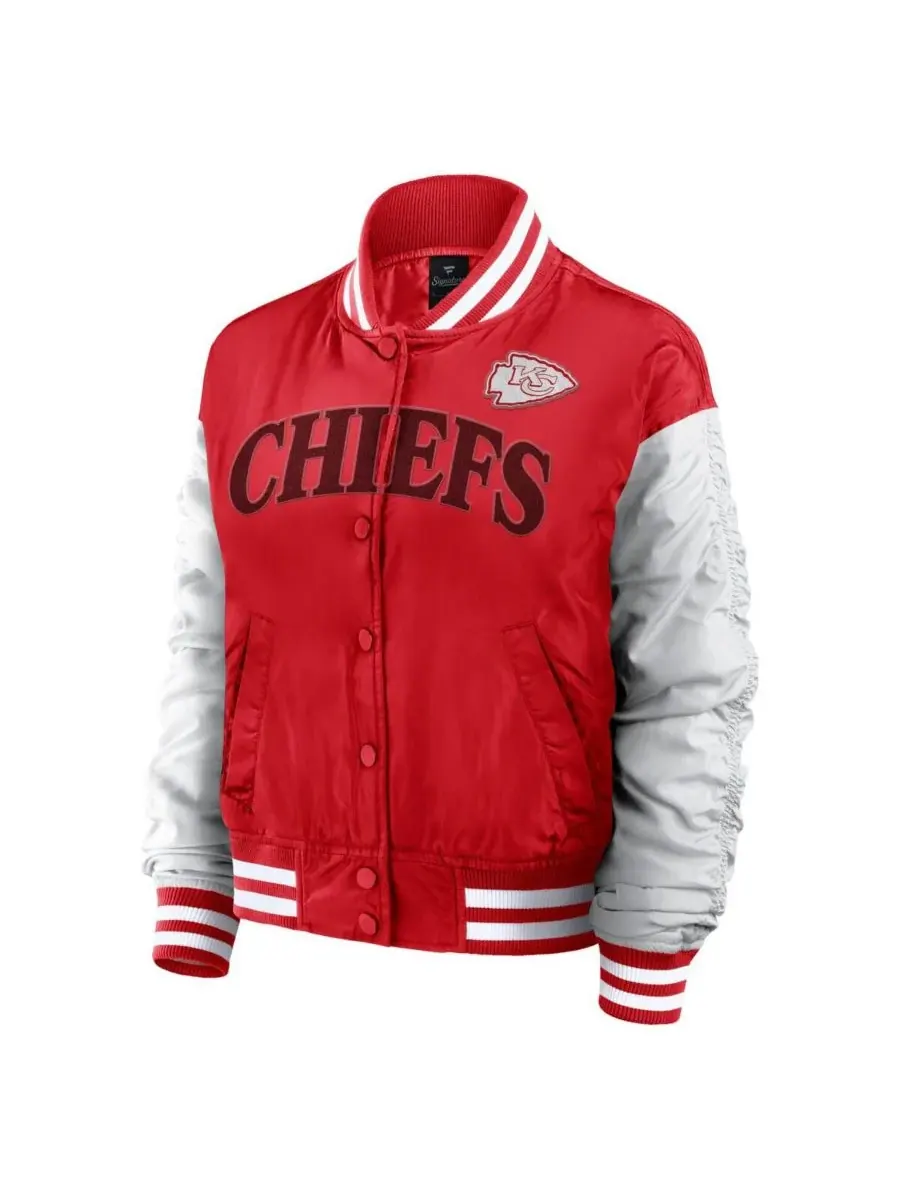 Fanatics Женская красная куртка Kansas City Chiefs Elements Wave с застежкой на кнопках — изображение 3 из 3, красный