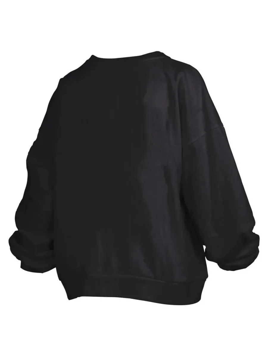 Pressbox Женская черная толстовка-пуловер Oklahoma Sooners Big Aug Script Janice Oversized — изображение 3 из 3, черный