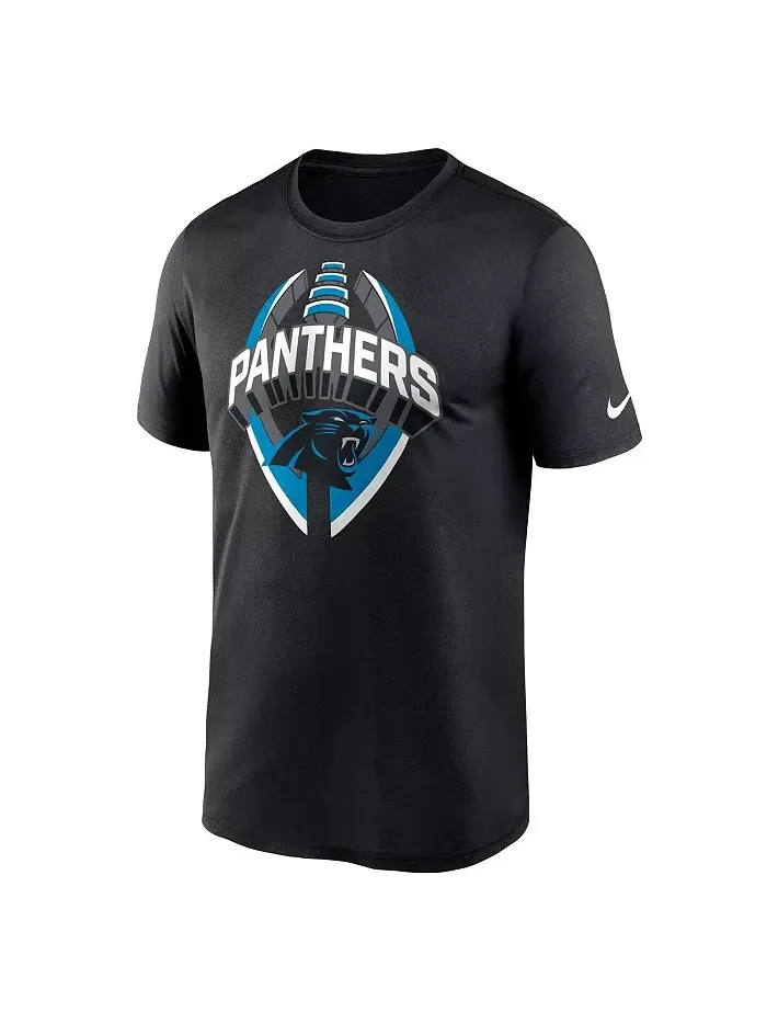 Мужская черная футболка Carolina Panthers Legend Icon Performance Nike — изображение 2 из 3