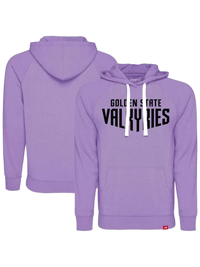 Мужская и женская фиолетовая толстовка с капюшоном Golden State Valkyries Olsen Tri-Blend Sportiqe — изображение 1 из 3
