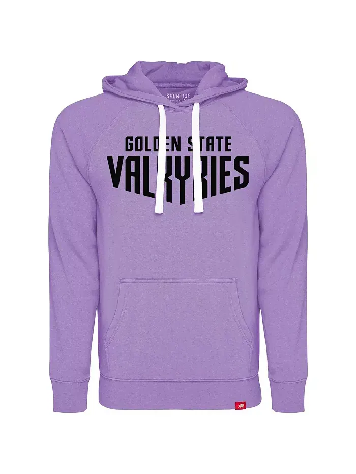 Мужская и женская фиолетовая толстовка с капюшоном Golden State Valkyries Olsen Tri-Blend Sportiqe — изображение 2 из 3