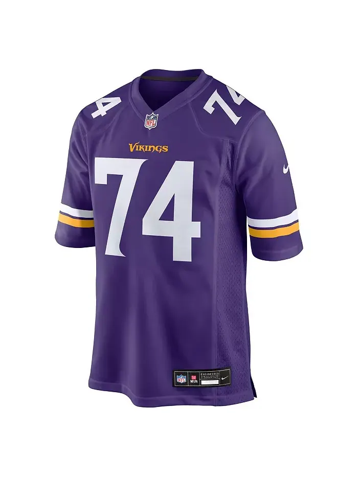Мужская игровая футболка Donovan Jackson Purple Minnesota Vikings, выбор в первом раунде драфта NFL — изображение 2 из 3