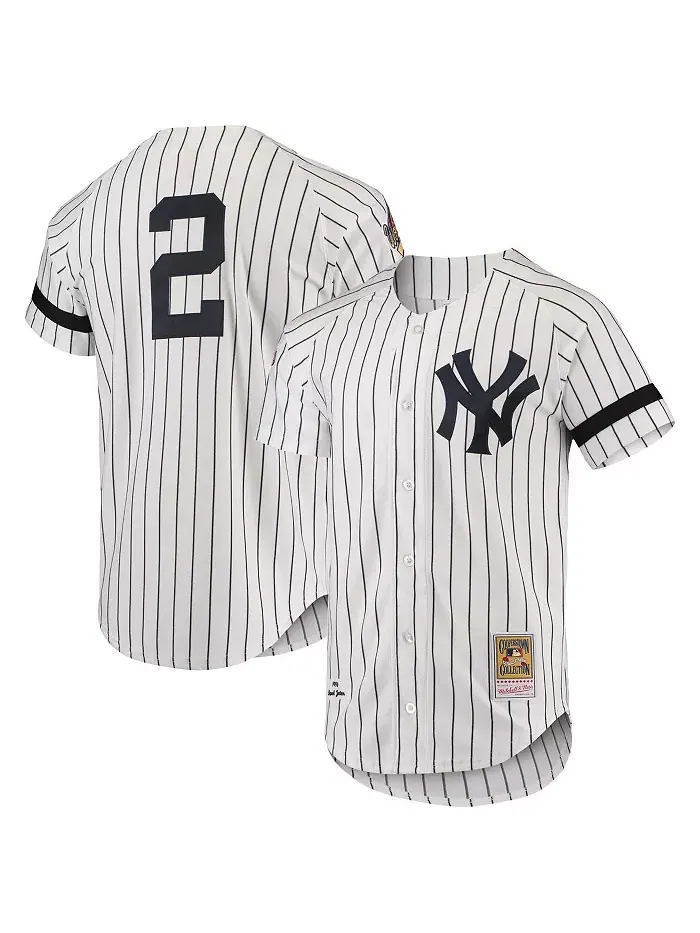 Мужская белая домашняя джерси New York Yankees Cooperstown Collection 1996 Authentic Mitchell & Ness — изображение 1 из 3