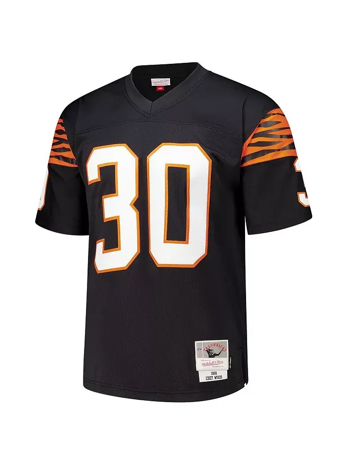 Мужская реплика джерси Cincinnati Bengals 1988 Legacy Ickey Woods в черном цвете Mitchell & Ness — изображение 2 из 5