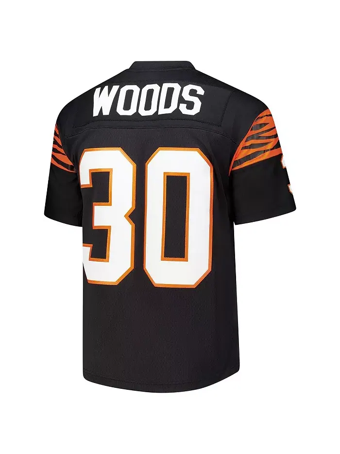 Мужская реплика джерси Cincinnati Bengals 1988 Legacy Ickey Woods в черном цвете Mitchell & Ness — изображение 5 из 5
