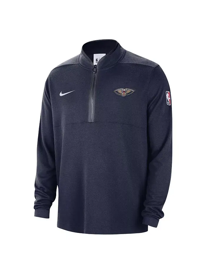 Мужская полузиповая толстовка New Orleans Pelicans 2024/25 Courtside Performance в темно-синем — изображение 3 из 3