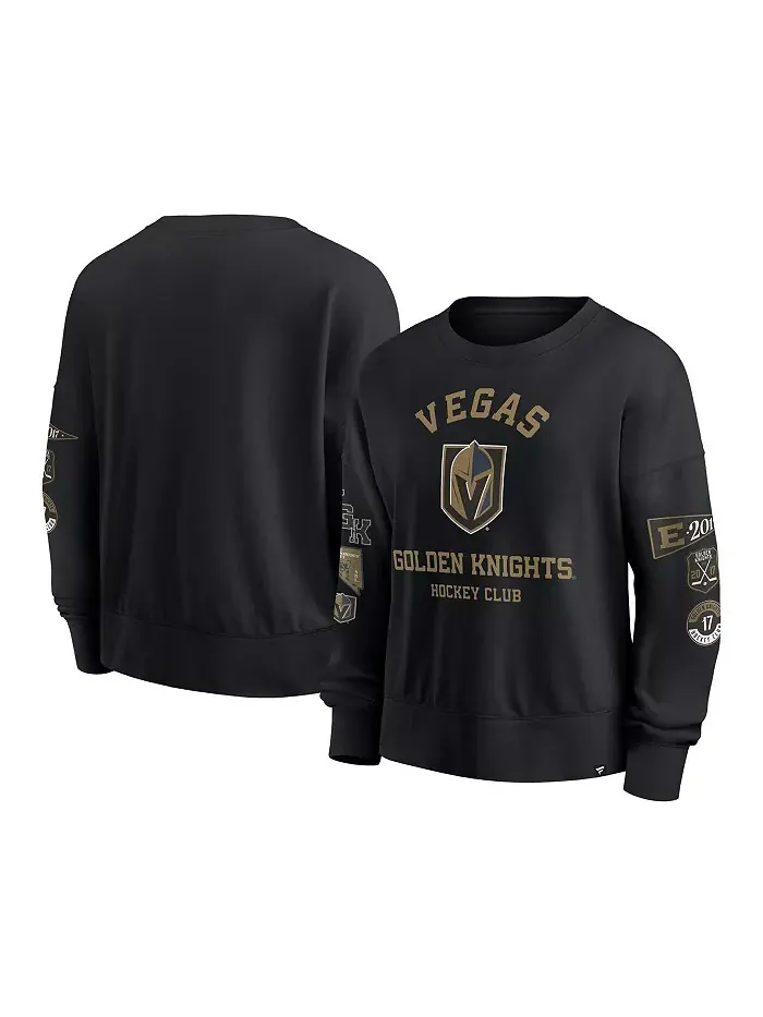 Женская черная толстовка Vegas Golden Knights Go Team Fanatics — изображение 1 из 3