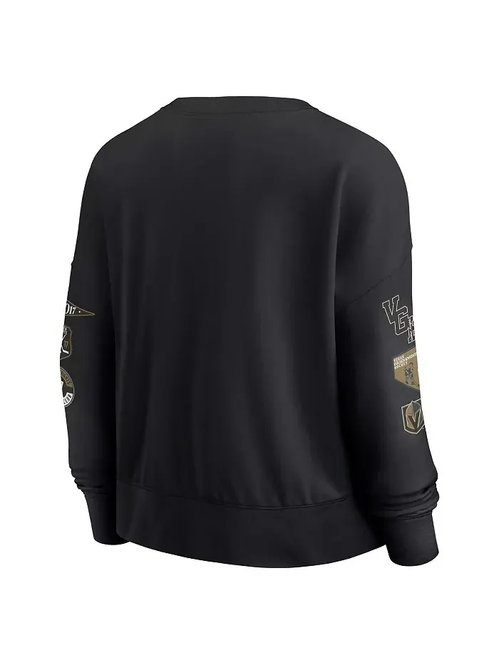 Женская черная толстовка Vegas Golden Knights Go Team Fanatics — изображение 3 из 3