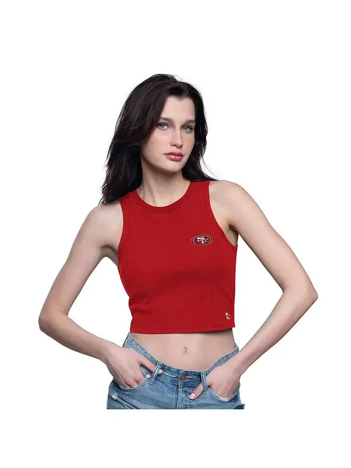 Женская укороченная майка Scarlet San Francisco 49ers Starter — изображение 1 из 1