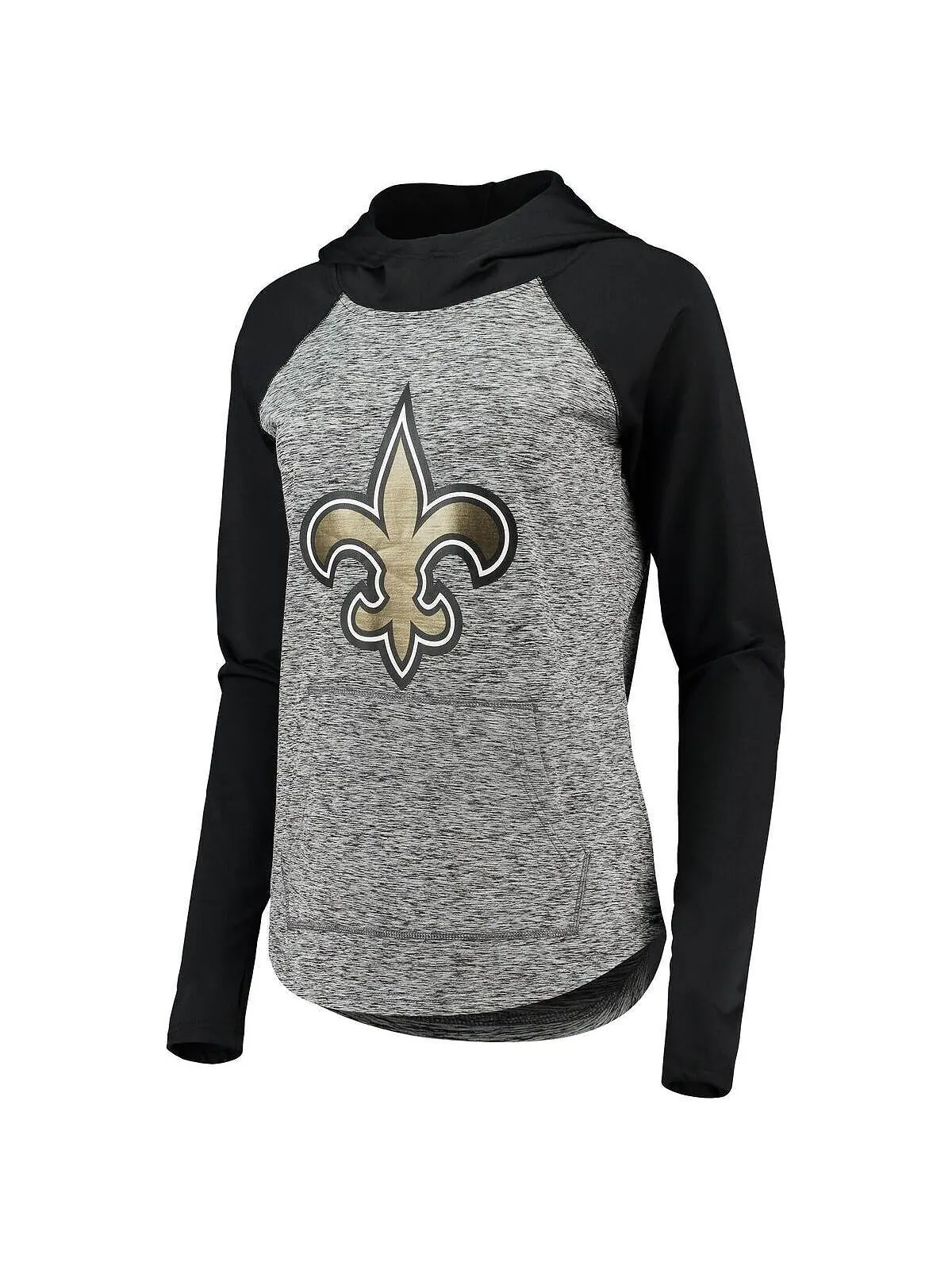 Женский пуловер с капюшоном серо-черного цвета New Orleans Saints Championship Ring с капюшоном — изображение 2 из 3
