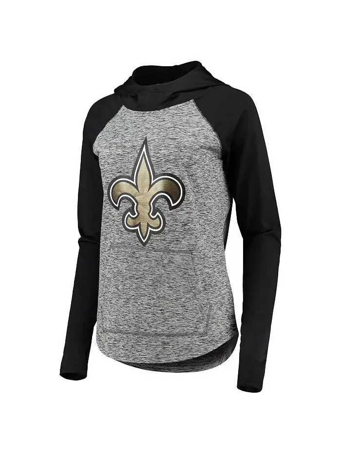 Женская толстовка с капюшоном с серо-черным принтом New Orleans Saints Championship Ring G-III 4Her — изображение 2 из 3