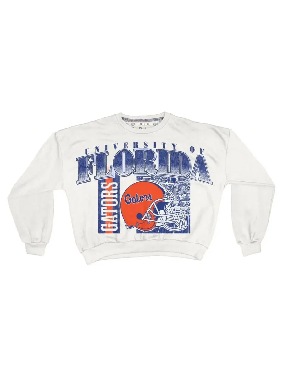 Pressbox Женская белая толстовка оверсайз Janice Retro с изображением команды Florida Gators — изображение 3 из 3, белый