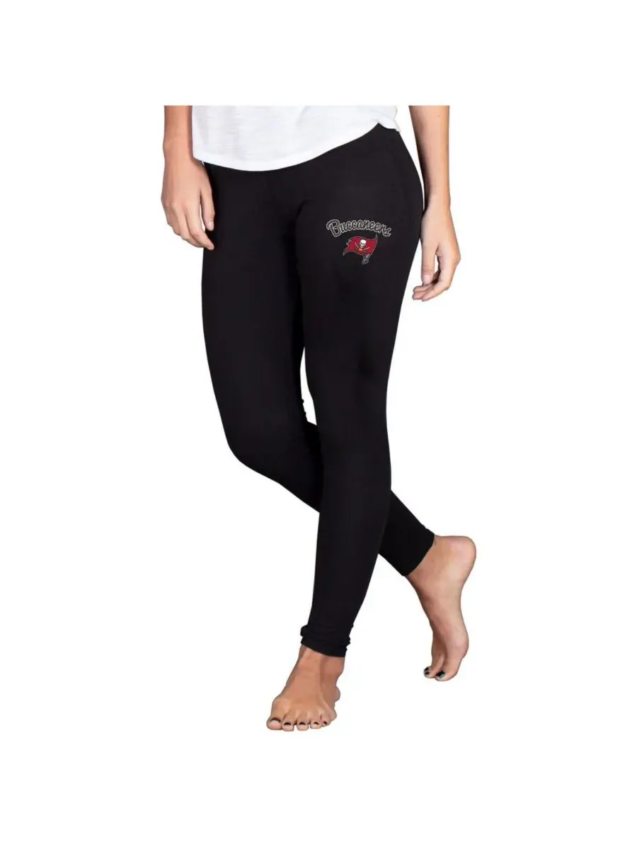 Concepts Sport Женские черные легкие леггинсы для отдыха с символикой команды Tampa Bay Buccaneers
