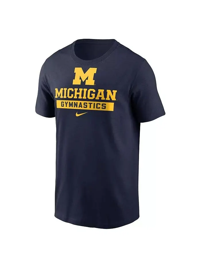 Футболка мужская темно-синяя Michigan Wolverines Sport Drop Gymnastics Nike — изображение 3 из 3